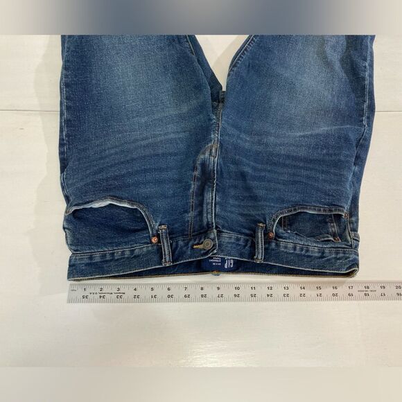 Gap Jeans Men's 34X30 Blue Indigo Denim Straight Taper Gap Flex Casual - Picture 9 of 12